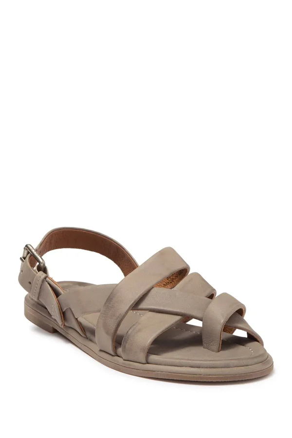 Frye Women's Tait Softy Criss Cross Flat Sandal - Grey