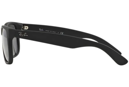 Ray Ban RB4165 Justin Sunglasses - 622/6G Rubber Black/Grey Mirror Silver