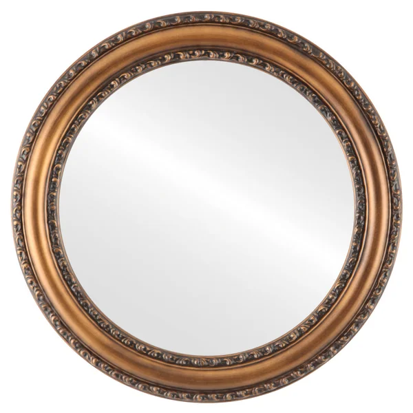 Dorset Framed Round Mirror - Sunset Gold