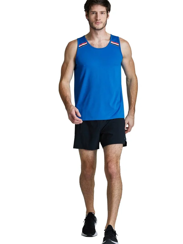 Fourlaps Dash Tank 2.0 Shoulder Stripe Bright Blue - XL