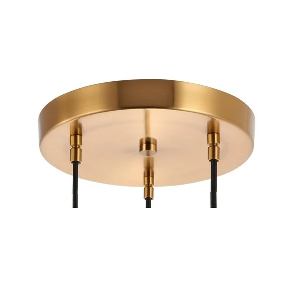 Woodbridge Lighting 18324-G125 Fulton 3 Light 15x22 Wide Multi Light Pendant Antique Brass - Brass Indoor Lighting Pendants
