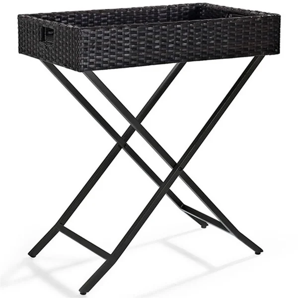 Bowery Hill Wicker Patio Butler Tray
