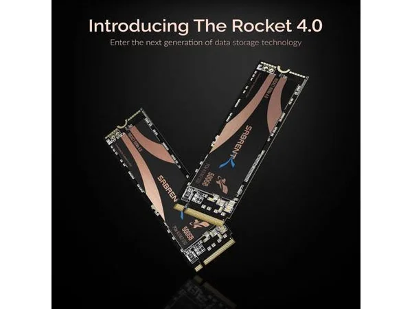 Sabrent 500GB Rocket NVMe PCIe 4.0 M.2 2280 Internal SSD Maximum Performance Solid State Drive with Heatsink (SB-ROCKET-NVMe4-HT