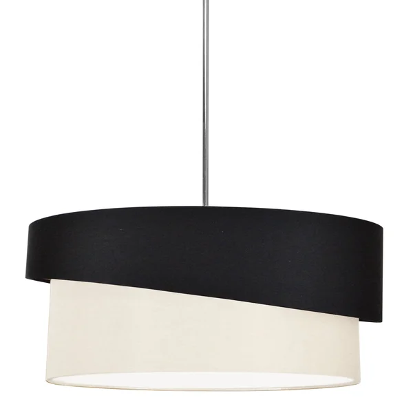 Dainolite JAZ243-PC-797-839 3Lt Jazlynn Pendant - Black/Cream Shade w/ 790 Diff