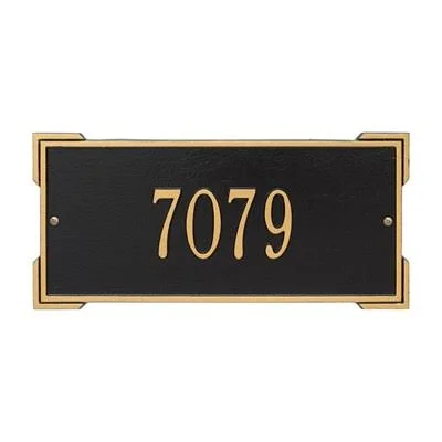 Whitehall Roanoke 1-Line Wall Plaque Dark Blue/Gold Letters
