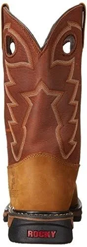 Rocky Men's 11 Western Saddle Original Ride Steel Toe Rkyw041, Size: 7, Brown