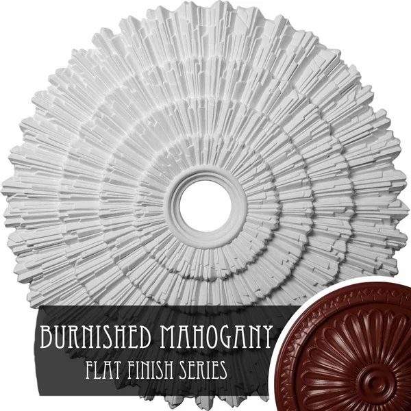 24 3/4x22OD x 3 1/4x22ID x 1 7/8x22P Eryn Ceiling Medallion (Fits Canopies Up to 4x22), Hand-Painted Brushed Mahogany