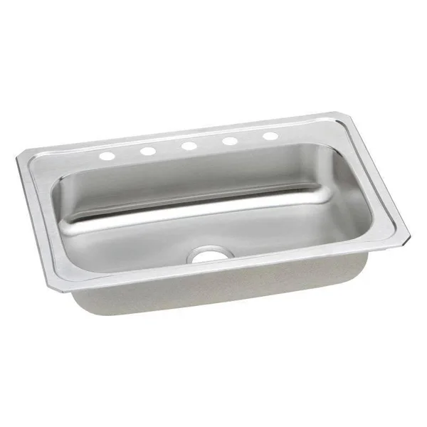 Elkay CRS33225 Stainless Steel Single Bowl Top Mount Kitchen Sink