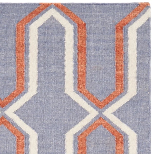 Safavieh 5' x 8' Dhurries DHU559B Light Blue - Dark Blue Rug