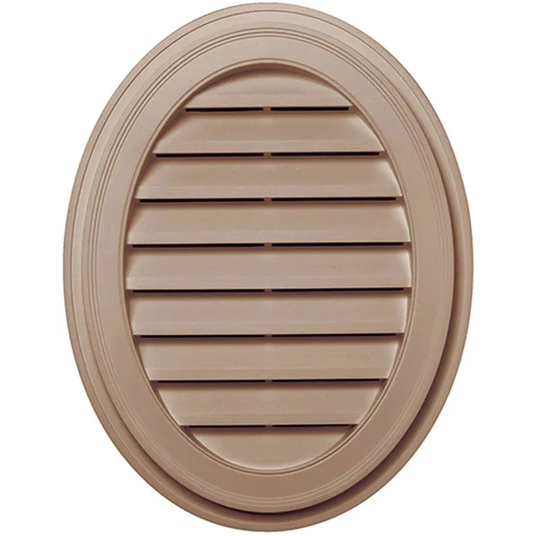 Builders Edge 120042127023 21x22 x 27x22 Oval Vent 023, Wicker, 21in x 27in