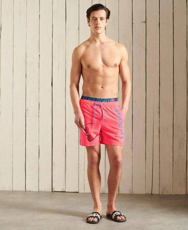 Superdry State Volley Swim Shorts - Red - Boardshorts