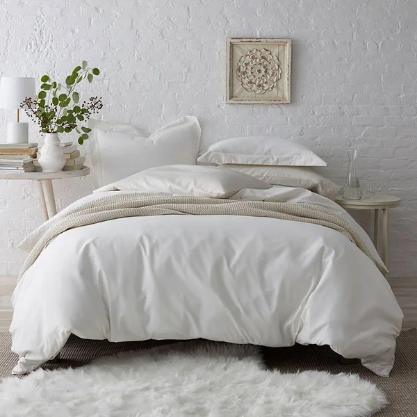 Company Cotton Wrinkle-Free Sateen Duvet Cover - Pink - Size Full, The Company Store