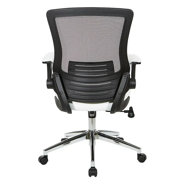 Office Star Products Black Screen Back Manager&s Chair - White