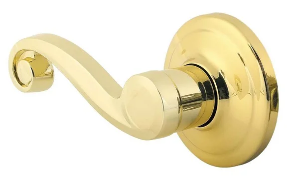 Kwikset 967LLRH-5S Lido Lever Right Hand Double Cylinder Interior with Smart KEY, Antique Brass