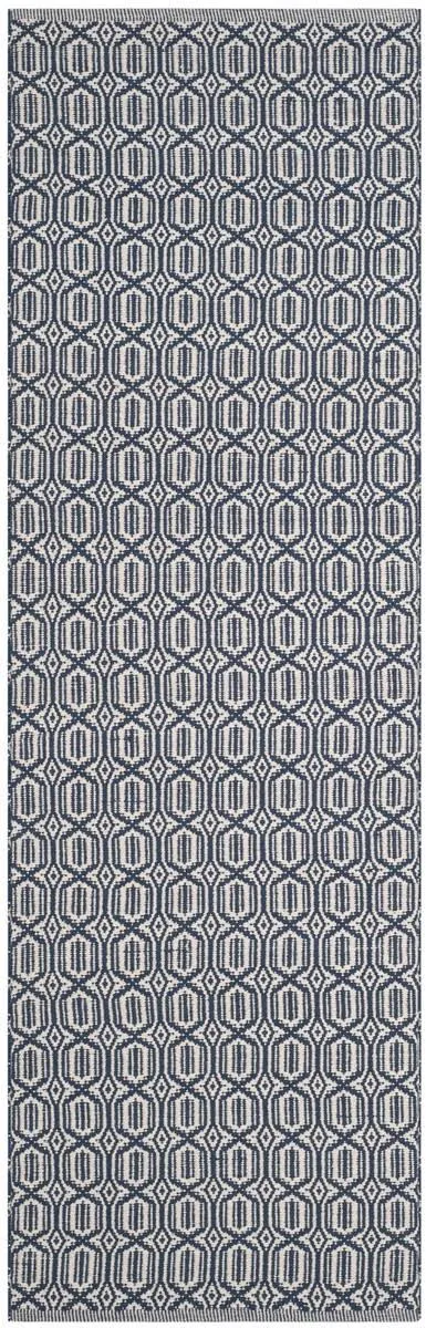 Safavieh Montauk MTK333B Ivory, Navy Rug 2&3x22 x 8& Runner