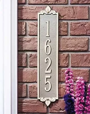 Whitehall 2996AB Personalized Lyon Vertical Estate Wall Plaque