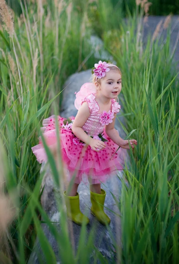 Pink Deluxe Fairy Bloom Dress - Size 3-4