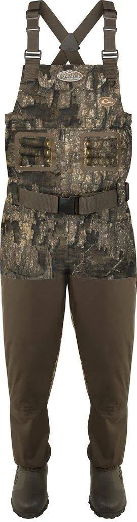 Drake Waterfowl Eqwader 1600 Breathable Wader with Tear-Away Liner in Realtree Timber Size 12
