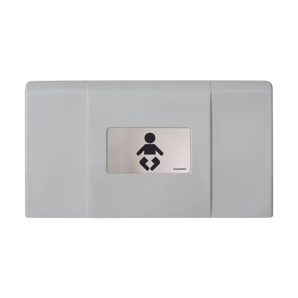 Foundations Ultra Horizontal Baby Changing Station with EZ Mount Backer PLATE, Gray