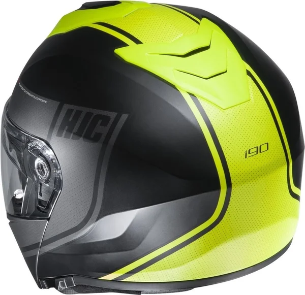 HJC i90 Davan Helmet, black-yellow, Size M