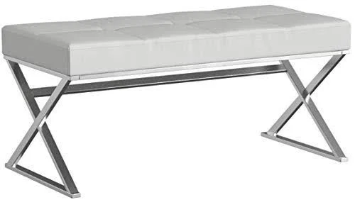Cortesi Home Zio Entryway Bench - White