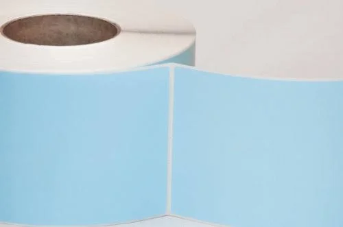 Compulabel 640517 4x22 x 6-1/2x22 Pastel Blue Thermal TRANSFER Labels