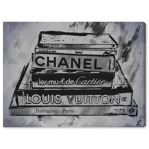 Oliver Gal &Lectures Black& Fashion and Glam Wall Art Canvas Print - Black, Gray (16 x 13)