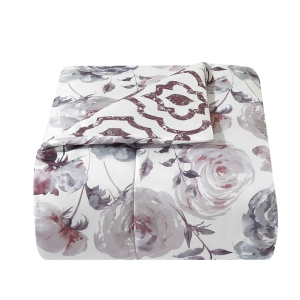 Blossom 11-Piece Reversible King Comforter Set in Rose