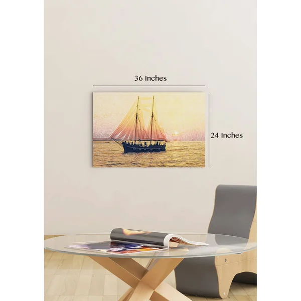 30x22 x 40x22 The Long Journey Premium Stretched Canvas by Amrita Sen Multi-Color