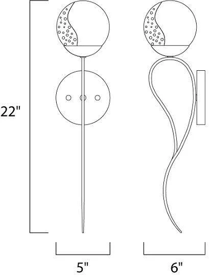 Maxim - 20462BGTXBPN/BUX - One Light Wall Sconce - Reverb - Textured Black - Polished Nickel