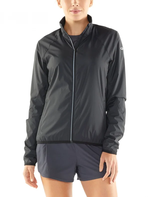 icebreaker Women's Cool Lite Rush Windbreaker Jacket - Black, Merino Wool/Nylon/Tencel