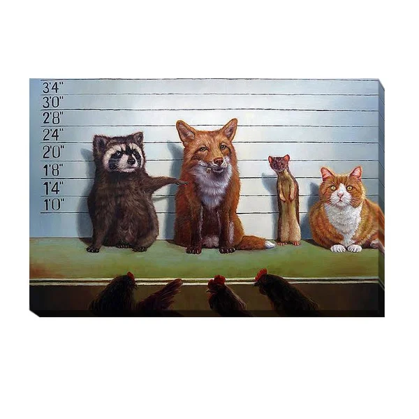 PerfectPillows Usual Suspects by Lucia Heffernan Premium Gallery-Wrapped Canvas Giclee Art - 16 x 24 x 1.5 in.