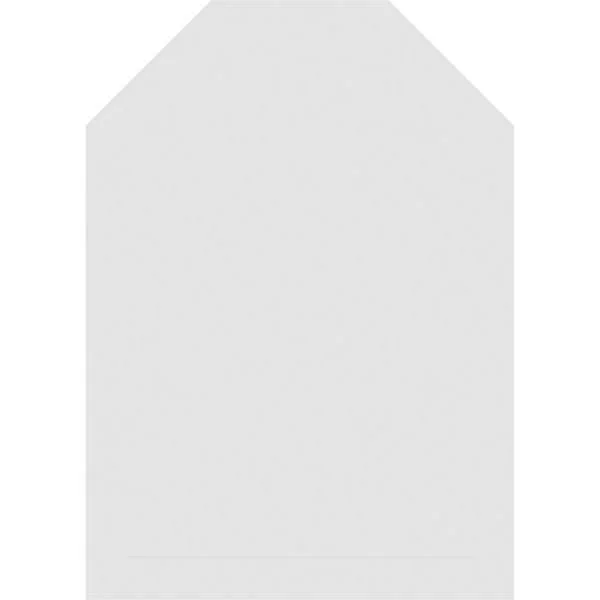 Ekena Millwork GVPOT26X3803SN 26x22W x 38x22H Octagonal Top Surface Mount PVC Gable Vent: Non-Functional, w/ 2x22W x 2x22P Brick