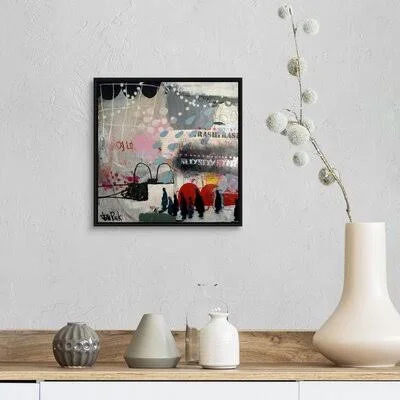Travel by Punk Sean - Painting Print on Canvas Wrought Studio Format: Black Floater Framed Canvas - Size: 14x22 H x 14x22 W x 1.7