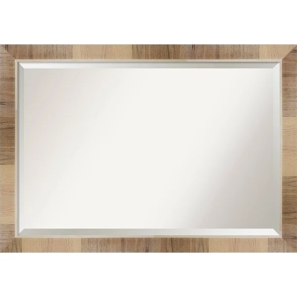 Amanti Art Bathroom Mirror - Natural White Wash, Size: 40 x 28-Inch