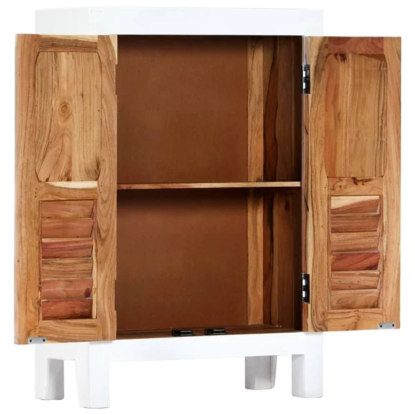 vidaXL Carved Sideboard White 23.6x22x11.8x22x35x22 Solid Mango Wood
