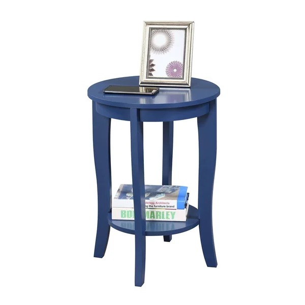American Heritage Round End Table Cobalt Blue - Breighton Home