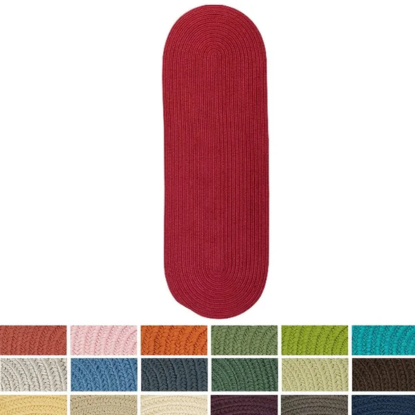 Porch & den Oakland Oval Indoor/ Outdoor Braided Reversible Area Rug Turquoise
