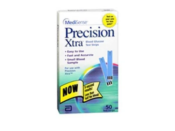 Precision Xtra Test Strips, Blood Glucose - 50 test strips