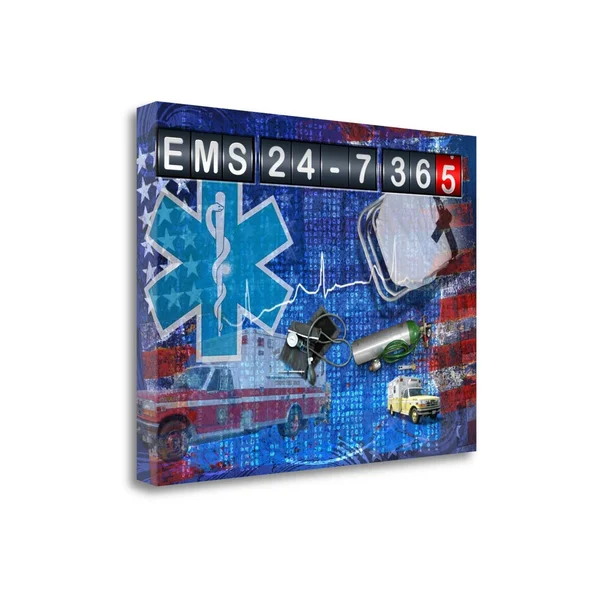 Tangletown Fine Art EMS 24-7 365 by Jim Baldwin Graphic Art on Wrapped Canvas