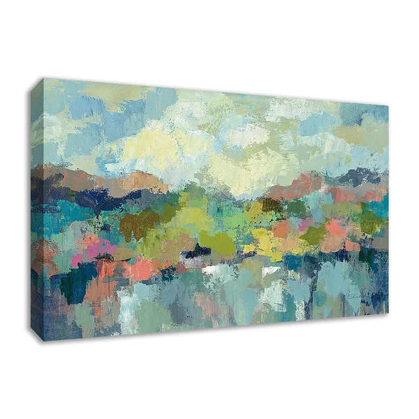 Abstract Lakeside by Silvia Vassileva Framed Painting Print