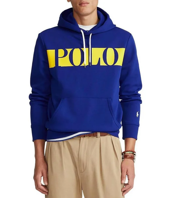 Polo Ralph Lauren Men's Double-Knit Graphic Hoodie - Heritage Royal