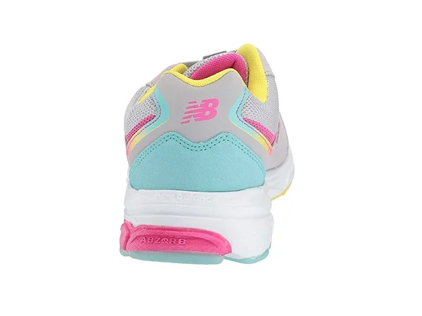 New Balance Girls& 888v2 Running Shoe - Grade School - Size: 7, Grey/Rainbow