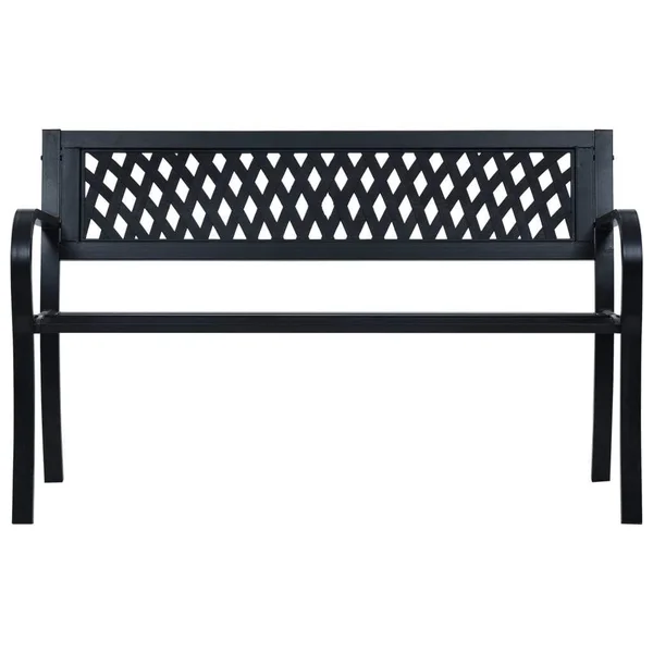 vidaXL Garden Bench 49.2x22 Steel Gray