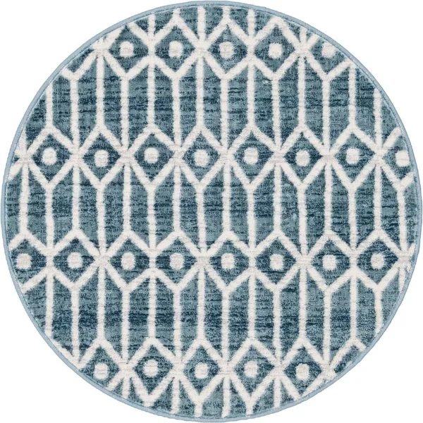 Unique Loom Matrix Trellis Diamonds Blue 9 ft. x 12 ft. Area Rug