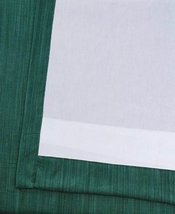 Exclusive Fabrics Faux Dupioni Shantung Silk Curtain - Size: 50 x 96, Green