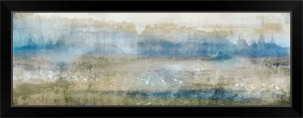 Gold Field - Black Framed Wall Art, 36x12, Great Big Canvas