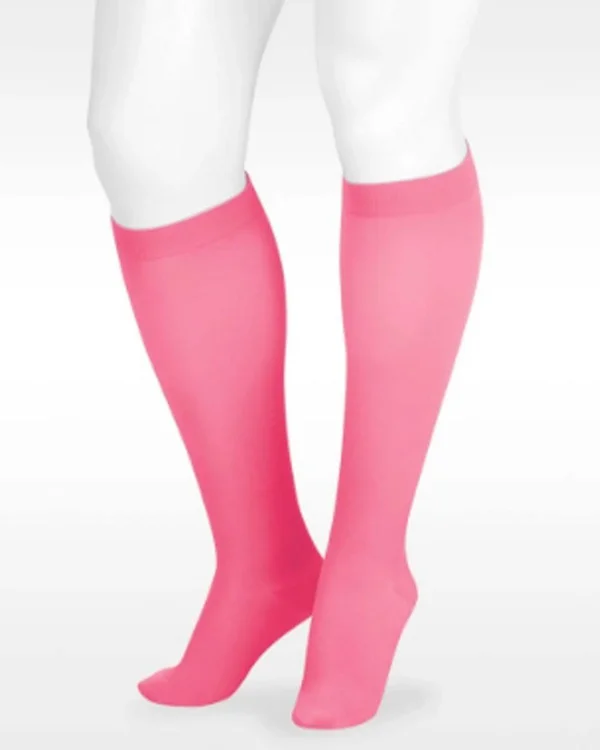 Juzo Soft 15-20 mmHg Open Toe Knee High - V, Regular, Pink