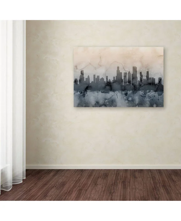 Trademark Global Michael Tompsett &Chicago Illinois Skyline V& Canvas Art