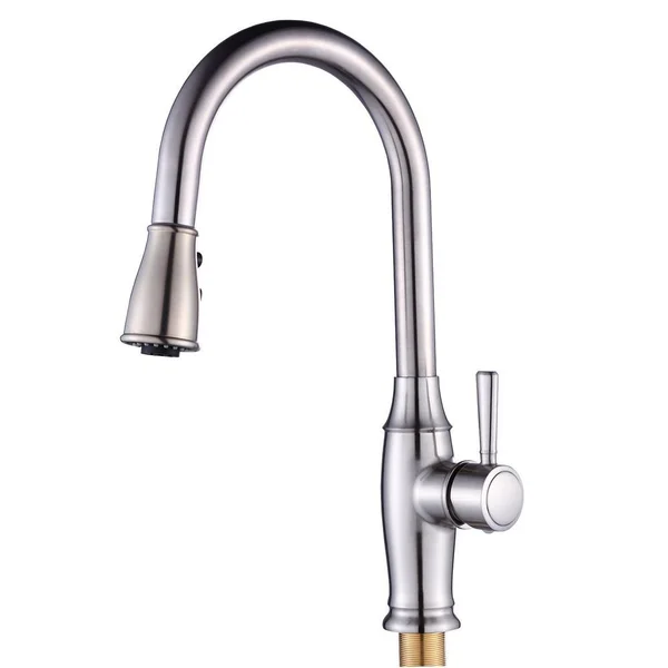 CASAINC Single-Handle Pull-Down Sprayer Kitchen Faucet with Three Spray Model in Brushed Nickel